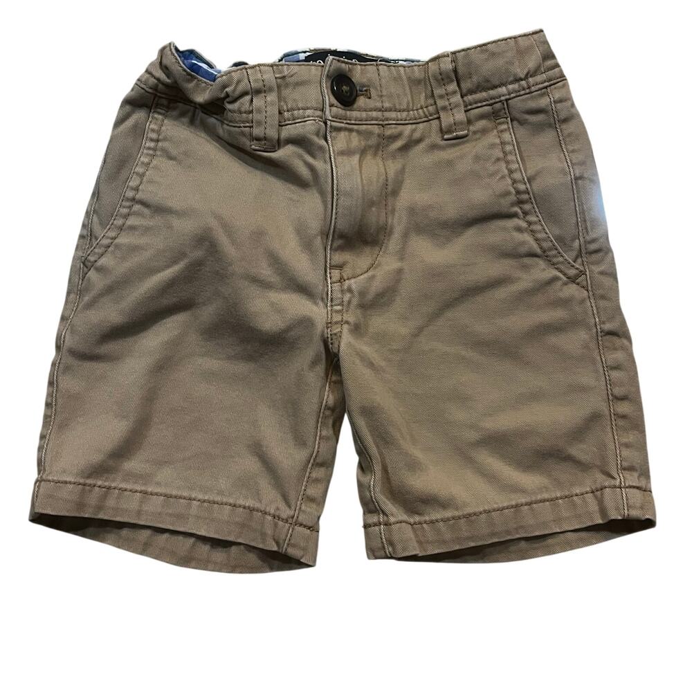 Mini‎ Boden Boys Khaki Chino Shorts Size 3Y Adjustable Waist Casual Classic